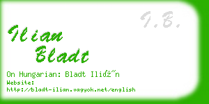 ilian bladt business card